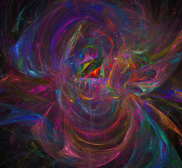 Colorful abstract fractal image. Wallpaper. Creative digital artwork