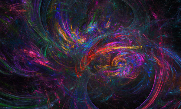 Colorful abstract fractal image. Wallpaper. Creative digital artwork