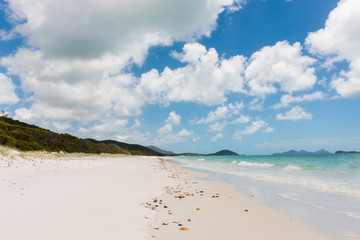 Whitehaven Beach, a 7 km stretch along Whitsunday Island, Queensland, Australia