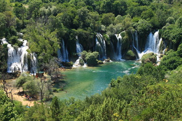 Obraz premium Kravice waterfalls and Trebizat river in Bosnia and Herzegovina