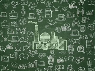 Business concept: Oil And Gas Indusry on School board background