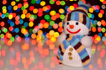 Snowman at the Christmas ice rink