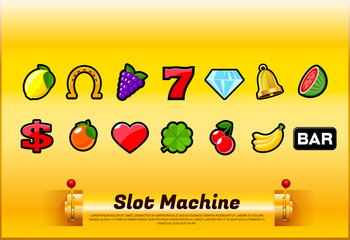 Fototapeta premium slot machine symbols