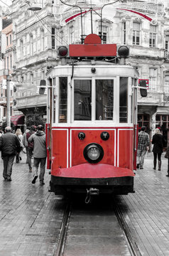 Old Tram In Istanbul