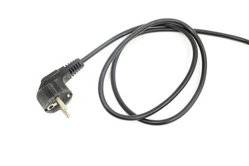 Black electric computer cable
