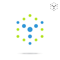 Dotted cube logo template