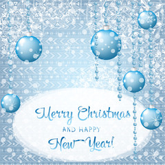 Background with ornaments and Christmas decorations.