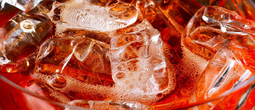Beverage with ice
