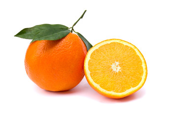 Orange fruit isolated on white background