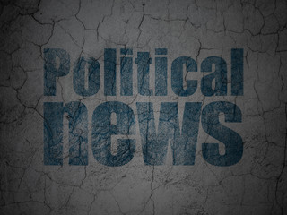 News concept: Political News on grunge wall background
