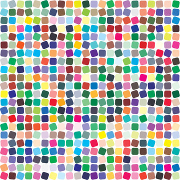 Vector color palette. 484 different colors. Pattern size 154 x 154 mm. Details chaotically scattered. and rotated