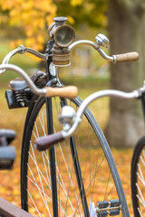 Fototapeta na wymiar An old penny-farthing bicycle