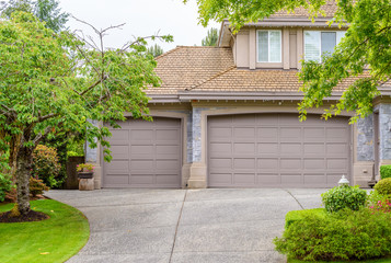 Garage door in Vancouver, Canada.