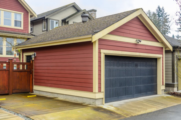 Garage door in Vancouver, Canada.