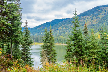Majestic mountain lake in Canada.