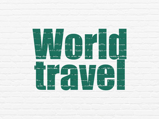 Tourism concept: World Travel on wall background