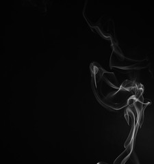 Incense Smoke on a Black Background