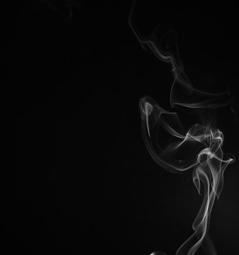 Incense Smoke on a Black Background