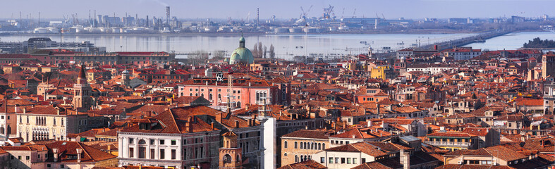 Fototapeta na wymiar panorama of Venice Cannaregio aereal view