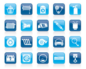 Car part and services icons 2 - vector icon set