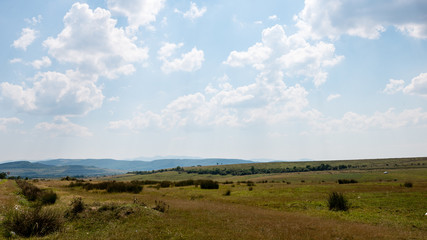 colorful countryside view in carpathians