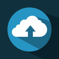 arrow upload data icon vector illustration design