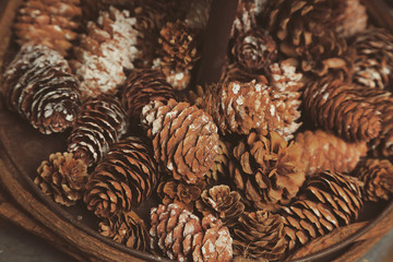 pommes de pin décoratives