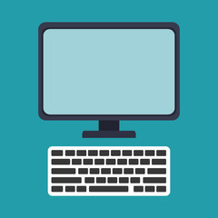 computer desktop display isolated icon vector illustration design