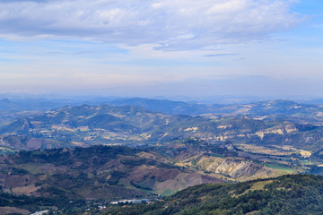Obraz premium Emilia-Romagna, with a view of Monte Titano