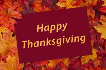 Naklejka na ściany i meble Happy Thanksgiving Greeting Card