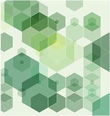 Green Polygonal Mosaic Background, Creative Design Templates