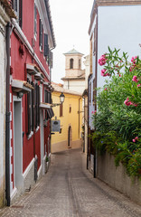 Fototapeta na wymiar Old town of Sirolo, Marche, Italy.