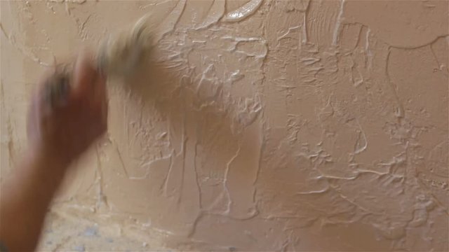 work lacker wall/people varnishing wall brush