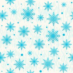 Vector illustration of christmas seamless pattern with snowflake