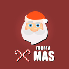 Christmas background with Santa Claus.