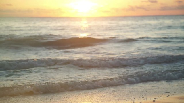  Sunrise at the beach stock footage 