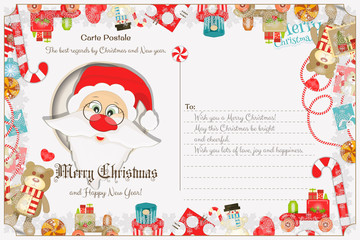 Fototapeta premium Christmas Postcard