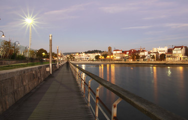 Fototapeta na wymiar sunset in Bouzas, Vigo-Spain