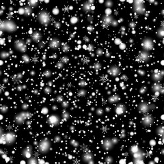 Christmas sparkling transparent Snowfall.