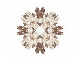 Abstract fractal with beige pattern