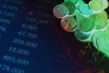 金融イメージ　チャートとお金