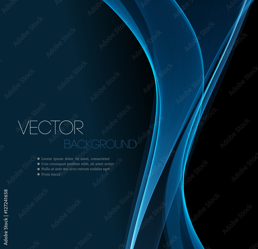 Poster Smooth wave stream line abstract header layout. Vector illustration