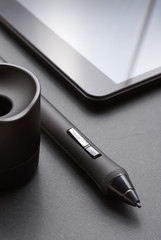 pencil graphics for tablet and holder for it
