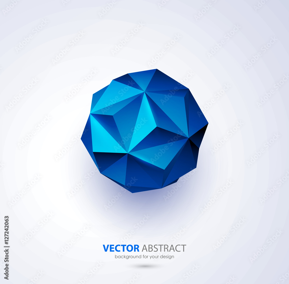 Poster Vector geometric background with triangles