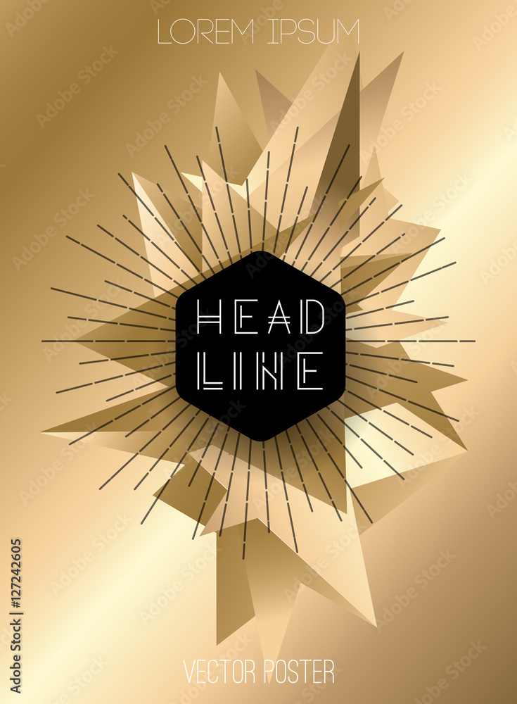 Aufkleber vector background with triangles. retro style design for poster or cover