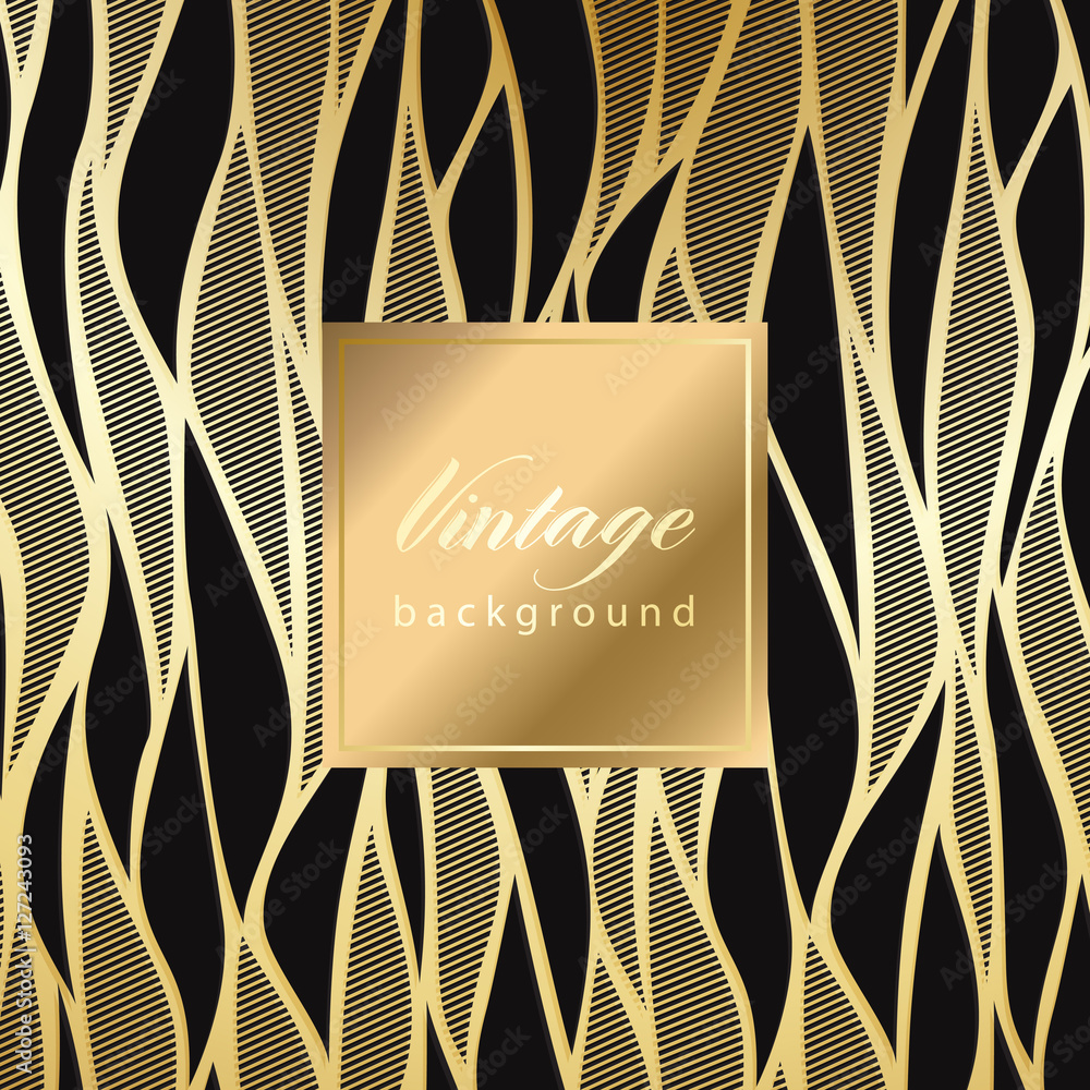 Poster abstract vintage seamless damask pattern