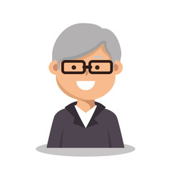 old man character isolated icon vector illustration design