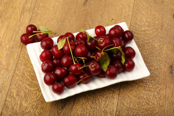 Cherry berries in the bowl