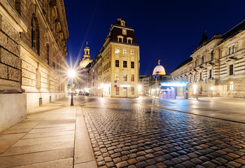 Fototapeta na wymiar Architecture in old town of Dresden in the evening. Germany.