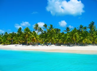 Tropischer Strand im Karibischen Meer, Insel Saona, Dominikanische Republik © elens19
